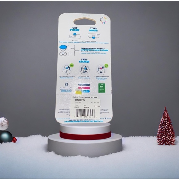 NWT POPSOCKETS Christmas theme POPGRIP Red & Green - Picture 2 of 2